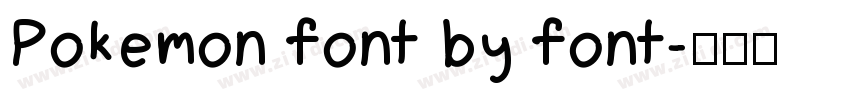 Pokemon font by font字体转换